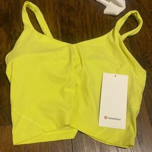 Lululemon align tank worn once size 8 no flaws perfect condition! Neon green.